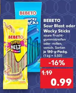 Kaufland BEBETO Sour Blast oder Wacky Sticks Angebot