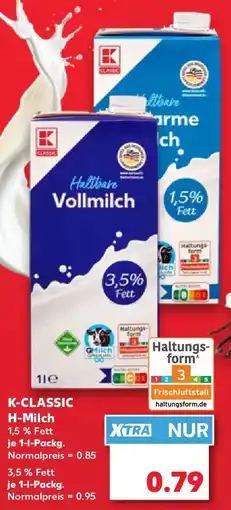 Kaufland K-CLASSIC H-Milch Angebot
