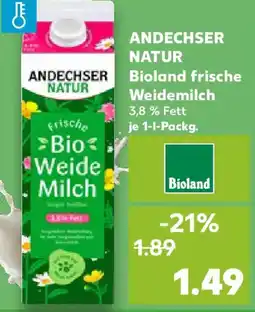 Kaufland ANDECHSER Bioland frische Weidemilch Angebot