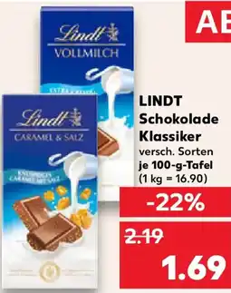 Kaufland LINDT Schokolade Klassiker Angebot