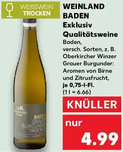 Kaufland WEINLAND BADEN Exklusiv Qualitätsweine Angebot