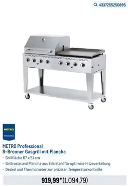 METRO METRO Professional 8-Brenner Gasgrill mit Plancha Angebot