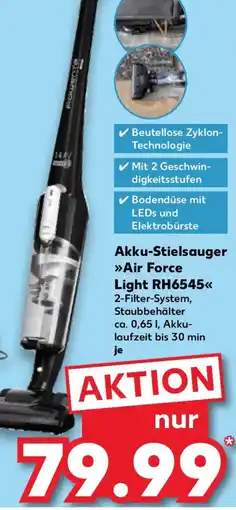 Kaufland Rowenta Akku-Stielsauger Air Force Light RH6545 Angebot