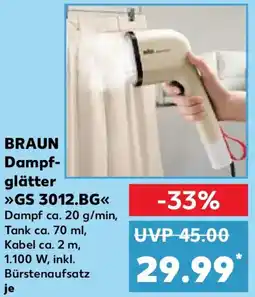 Kaufland BRAUN Dampfglätter GS 3012.BG Angebot