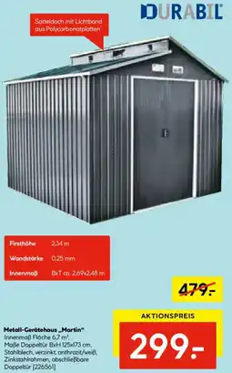 Hellweg DURABIL Metall-Gerätehaus „Martin" Angebot