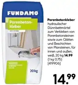 Hellweg FUNDAMO Porenbetonkleber Angebot