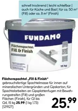 Hellweg FUNDAMO Flächenspachtel ,,Fill & Finish" Angebot