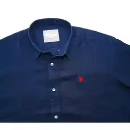 Netto Marken-Discount U.S. POLO Shirt Leinenhemd Button Down Linenshirt Angebot