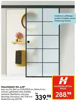 Hellweg Glasschiebetür-Set ,,Loft" Angebot