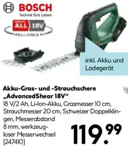 Hellweg BOSCH Akku-Gras- und Strauchschere ,,Advanced Shear 18V" Angebot