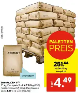 Hellweg Zement ,,CEM II“ Angebot
