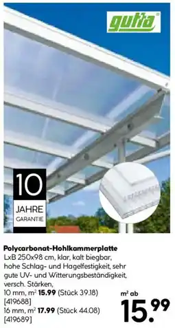 Hellweg gutta Polycarbonat-Hohlkammerplatte Angebot