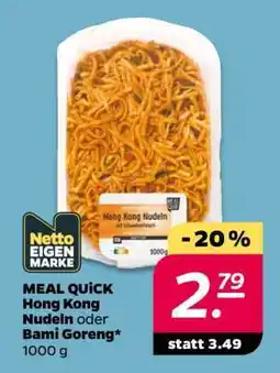 NETTO MEAL QUICK Hong Kong Nudeln oder Bami Goreng Angebot