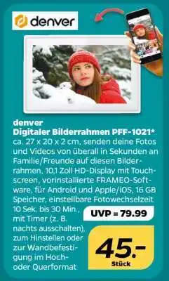 NETTO denver Digitaler Bilderrahmen PFF-1021 Angebot