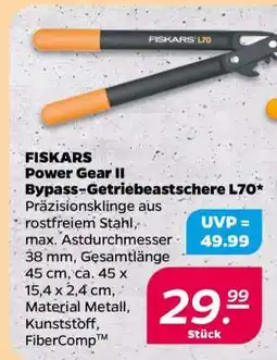 NETTO Fiskars Power Gear II Bypass- Getriebeastschere L70 Angebot