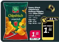 NETTO funny-frisch Chipsfrisch, Erdnuss Flippies oder Ofen Chips Angebot