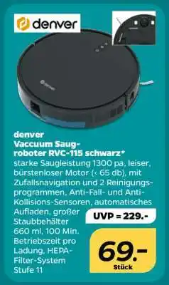 NETTO denver Vaccum Saugroboter RVC-115 schwarz Angebot