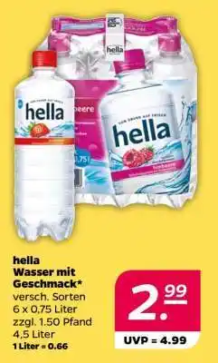 NETTO hella Wasser mit Geschmack Angebot