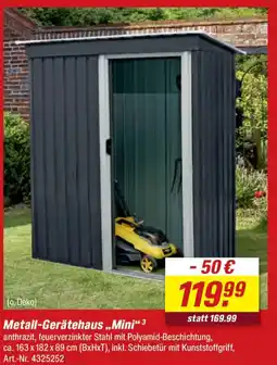 toom Baumarkt Metall-Gerätehaus „,Mini" Angebot