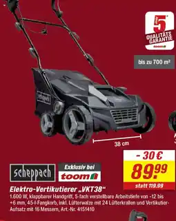 toom Baumarkt scheppach Elektro-Vertikutierer,,VKT38" Angebot