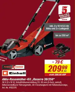 toom Baumarkt Einhell Akku-Rasenmäher-Kit,,Rasarro 36/250" Angebot