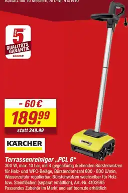 toom Baumarkt KARCHER Terrassenreiniger,,PCL 6" Angebot