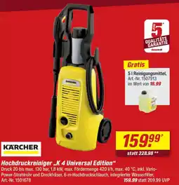 toom Baumarkt KARCHER Hochdruckreiniger „K 4 Universal Edition" Angebot