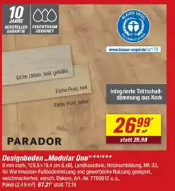 toom Baumarkt PARADOR Designboden,,Modular One" Angebot