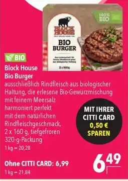CITTI Markt Block House Bio Burger Angebot