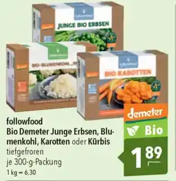 CITTI Markt followfood Bio Demeter Junge Erbsen, Blumenkohl, Karotten oder Kürbis Angebot