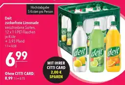 CITTI Markt Deit zuckerfreie Limonade Angebot