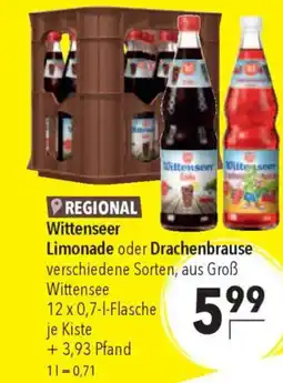 CITTI Markt Wittenseer Limonade oder Drachenbrause Angebot