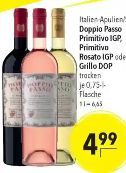 CITTI Markt Doppio Passo Primitivo IGP, Primitivo Rosato IGP oder Grillo DOP Angebot