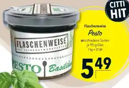 CITTI Markt Flaschenweise Pesto Angebot