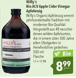 CITTI Markt Willy's Bio ACV Apple Cider Vinegar Apfelessig Angebot