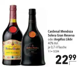 CITTI Markt Cardenal Mendoza Solera Gran Reserva oder Angelus Likör Angebot