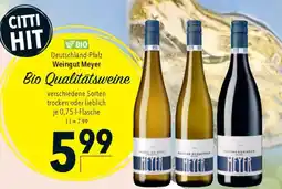 CITTI Markt Weingut Meyer Bio Qualitätsweine Angebot