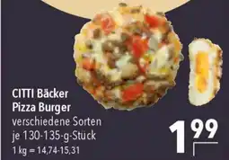 CITTI Markt CITTI Bäcker Pizza Burger Angebot