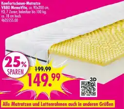 Möbel Boss Komfortschaum-Matratze V880 MemoVita Angebot