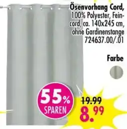 Möbel Boss Ösenvorhang Cord Angebot