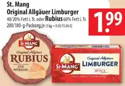 Famila Nord Ost St. Mang Original Allgäuer Limburger oder Rubius Angebot
