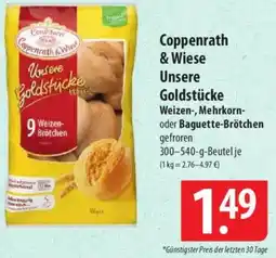 Famila Nord Ost Coppenrath & Wiese Unsere Goldstücke Weizen-, Mehrkorn- oder Baguette-Brötchen Angebot