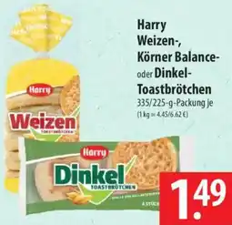Famila Nord Ost Harry Weizen-, Körner Balance- oder Dinkel Toastbrötchen Angebot