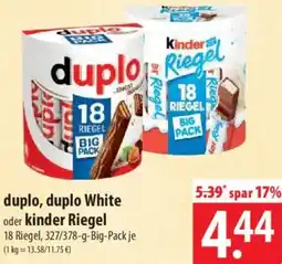 Famila Nord Ost duplo, duplo White oder kinder Riegel Angebot