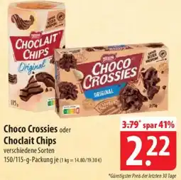 Famila Nord Ost Choco Crossies oder Choclait Chips Angebot