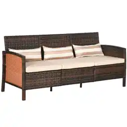 Netto Marken-Discount Outsunny Rattansofa Stahl, PE, Polyester Angebot