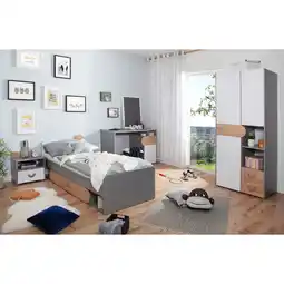 Netto Marken-Discount TiCAA Jugendzimmer Mira, 4-tlg, Grau Angebot