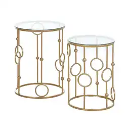 Netto Marken-Discount HOMCOM Couchtisch-Set Metall, Gehärtetes Glas Angebot