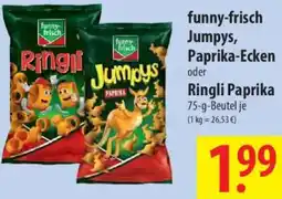 Famila Nord Ost funny-frisch Jumpys, Paprika-Ecken oder Ringli Paprika Angebot