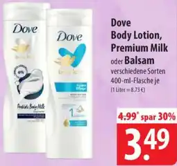 Famila Nord Ost Dove Body Lotion, Premium Milk oder Balsam Angebot